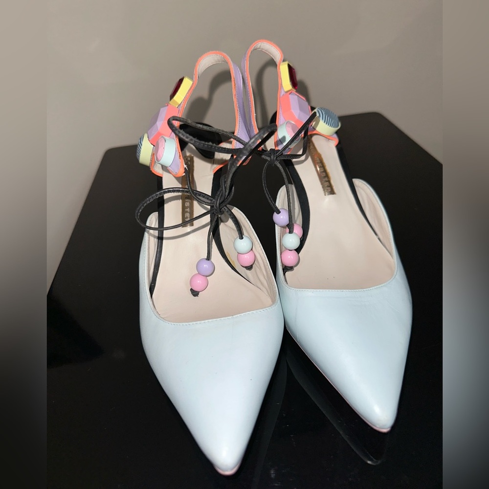 Sophia Webster Woman Multicolor Sandals leather Crystal Lace Size 9 - Picture 2 of 4